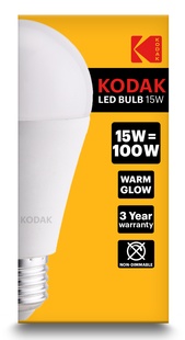 KODAK Žárovka LED Globe A60 E27 15W/101W 1521lm, teplá bílá, nestmívatelná